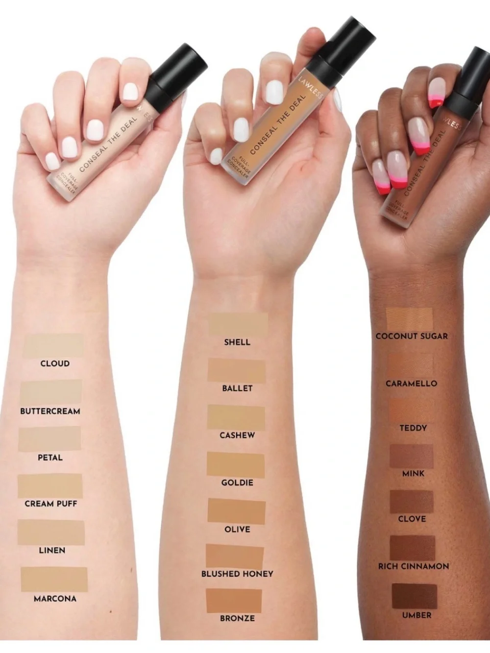 LAWLESS Conseal The Deal Full-Coverage Concealer - shade Marcona